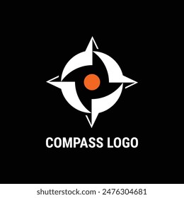 rotating round compass logo design