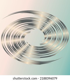 A Rotating Silver Disc Circle Suitable For Complementary Logos