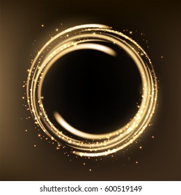 Brillo brillante giratorio con chispas, Apropiado para publicidad de productos, diseño de productos y otros. Ilustración del vector