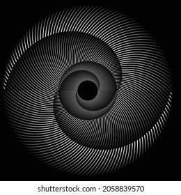 Rotating speed Lines in Spiral Form for comic books . fireworks Explosion background . Vector Illustration . Starburst round Logo . Spiral Design element . Abstract Geometric star rays . Sunburst .
