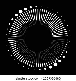 Rotating speed Lines in Spiral Form for comic books . fireworks Explosion background . Vector Illustration . Starburst round Logo . Spiral Design element . Abstract Geometric star rays . Sunburst .