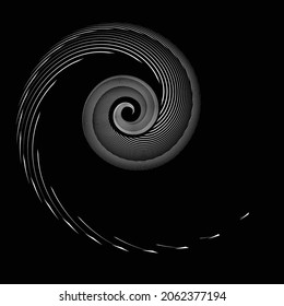 Rotating speed Lines in Spiral Form for comic books . fireworks Explosion background . Vector Illustration . Starburst round Logo . Spiral Design element . Abstract Geometric spiral shape . 