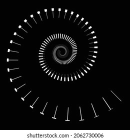 Rotating speed Lines in Spiral Form for comic books . fireworks Explosion background . Vector Illustration . Starburst round Logo . Spiral Design element . Abstract Geometric spiral shape . 
