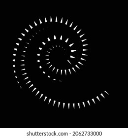 Rotating speed Lines in Spiral Form for comic books . fireworks Explosion background . Vector Illustration . Starburst round Logo . Spiral Design element . Abstract Geometric spiral shape . 