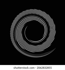 Líneas de velocidad de rotación en forma de espiral para historietas . fuegos artificiales Fondo de explosión . Ilustración vectorial. Logotipo circular Starburst. Elemento de diseño espiral . Resumen Forma de espiral geométrica . 