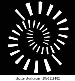 Rotating speed Lines in Spiral Form for comic books . fireworks Explosion background . Vector Illustration . Starburst round Logo . Spiral Design element . Abstract Geometric star rays . Sunburst .