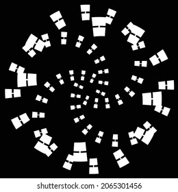 Líneas de velocidad de rotación en forma de espiral para historietas . fuegos artificiales Fondo de explosión . Ilustración vectorial. Logotipo circular Starburst. Elemento de diseño espiral . Resumen Rayos de estrellas geométricas . Salto de sol.
