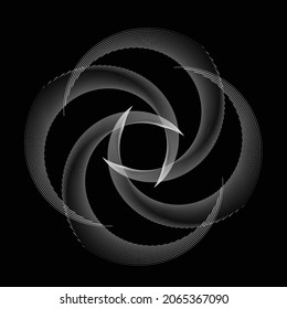 Rotating speed Lines in Spiral Form for comic books . fireworks Explosion background . Vector Illustration . Starburst round Logo . Spiral Design element . Abstract Geometric star rays . Sunburst .