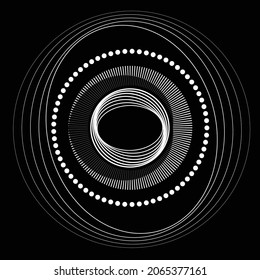 Drehende Geschwindigkeitslinien in Spiralform für Comicbücher . Feuerwerk Explosionshintergrund . Vektorgrafik . Starburst-Rundlogo. Spiraldesign-Element . Abstrakte geometrische Sternchen . Sonnenbrand.