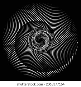 Rotating speed Lines in Spiral Form for comic books . fireworks Explosion background . Vector Illustration . Starburst round Logo . Spiral Design element . Abstract Geometric star rays . Sunburst .