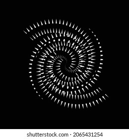 Drehende Geschwindigkeitslinien in Spiralform für Comicbücher . Feuerwerk Explosionshintergrund . Vektorgrafik . Starburst-Rundlogo. Spiraldesign-Element . Abstrakte geometrische Sternchen . Sonnenbrand.