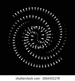 Drehende Geschwindigkeitslinien in Spiralform für Comicbücher . Feuerwerk Explosionshintergrund . Vektorgrafik . Starburst-Rundlogo. Spiraldesign-Element . Abstrakte geometrische Sternchen . Sonnenbrand.