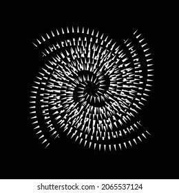 Líneas de velocidad de rotación en forma de espiral para historietas . fuegos artificiales Fondo de explosión . Ilustración vectorial. Logotipo circular Starburst. Elemento de diseño espiral . Resumen Rayos de estrellas geométricas . Salto de sol.