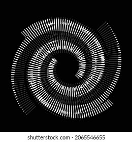 Rotating speed Lines in Spiral Form for comic books . fireworks Explosion background . Vector Illustration . Starburst round Logo . Spiral Design element . Abstract Geometric star rays . Sunburst .