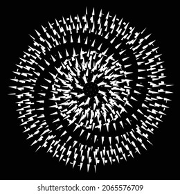 Rotating speed Lines in Spiral Form for comic books . fireworks Explosion background . Vector Illustration . Starburst round Logo . Spiral Design element . Abstract Geometric star rays . Sunburst .