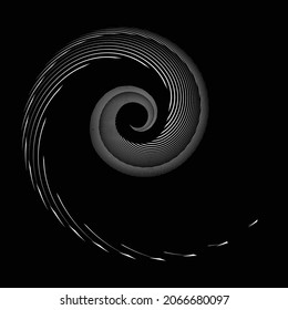 Líneas de velocidad de rotación en forma de espiral para historietas . fuegos artificiales Fondo de explosión . Ilustración vectorial. Logotipo circular Starburst. Elemento de diseño espiral . Resumen Forma de espiral geométrica . 