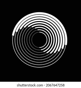 Rotating speed Lines in Spiral Form for comic books . fireworks Explosion background . Vector Illustration . Starburst round Logo . Spiral Design element .