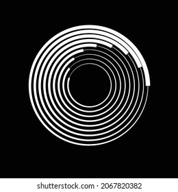 Rotating speed Lines in Spiral Form for comic books . fireworks Explosion background . Vector Illustration . Starburst round Logo . Spiral Design element .