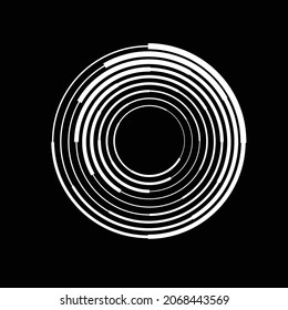 Rotating speed Lines in Spiral Form for comic books . fireworks Explosion background . Vector Illustration . Starburst round Logo . Spiral Design element .