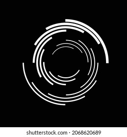 Rotating speed Lines in Spiral Form for comic books . fireworks Explosion background . Vector Illustration . Starburst round Logo . Spiral Design element .