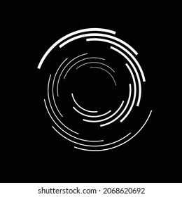 Rotating speed Lines in Spiral Form for comic books . fireworks Explosion background . Vector Illustration . Starburst round Logo . Spiral Design element .