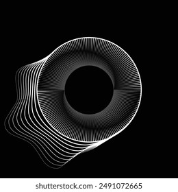 Rotating speed Lines in Spiral Form for comic books . fireworks Explosion background . Vector Illustration . Starburst round Logo . Spiral Design element . Abstract Geometric star rays . Sunburst .