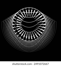 Rotating speed Lines in Spiral Form for comic books . fireworks Explosion background . Vector Illustration . Starburst round Logo . Spiral Design element . Abstract Geometric star rays . Sunburst .