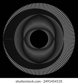Líneas de velocidad giratoria en forma de espiral para cómics . fuegos artificiales Fondo de explosión . ILUSTRACIÓN VECTORIAL . Logo de Starburst round . Elemento de diseño en espiral . Abstractas Rayos de estrella geométricos . Estallido solar.