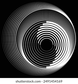 Rotating speed Lines in Spiral Form for comic books . fireworks Explosion background . Vector Illustration . Starburst round Logo . Spiral Design element . Abstract Geometric star rays . Sunburst .