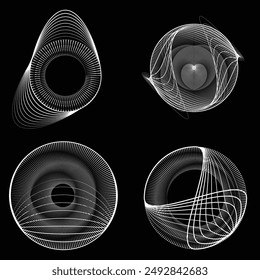 Rotating speed Lines in Spiral Form for comic books . fireworks Explosion background . Vector Illustration . Starburst round Logo . Spiral Design element . Abstract Geometric star rays . Sunburst .