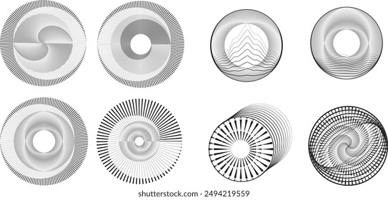 Líneas de velocidad giratoria en forma de espiral para cómics . fuegos artificiales Fondo de explosión . ILUSTRACIÓN VECTORIAL . Logo de Starburst round . Elemento de diseño en espiral . Abstractas Rayos de estrella geométricos . Estallido solar.