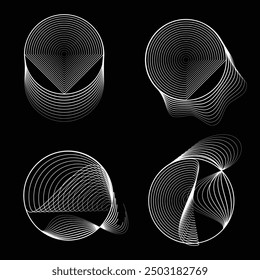 Drehgeschwindigkeit Linien in Spiralform für Comic-Bücher . Feuerwerk Explosionshintergrund . Vektorgrafik . Das runde Logo von Starburst. Spiraldesign-Element . Abstrakt Geometrische Sternstrahlen . Sonnenaufgang.