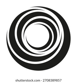 Líneas giratorias de la forma del círculo espiral, forma aislada