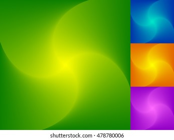Rotating spiral, twist background set. Faded monochrome abstract whirlpool backgrounds.