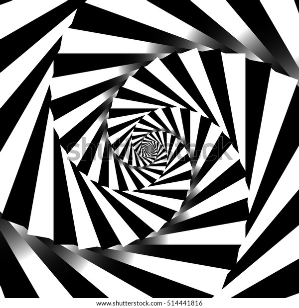 Rotating Spiral W Squares Artistic Grayscale Stock Vector (Royalty Free ...