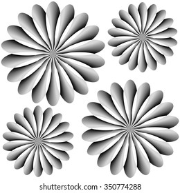 Rotating Spoon Flowers Illusion
