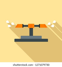 Rotating sprinkler icon. Flat illustration of rotating sprinkler vector icon for web design