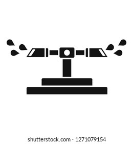 Rotating sprinkler icon. Simple illustration of rotating sprinkler vector icon for web design isolated on white background