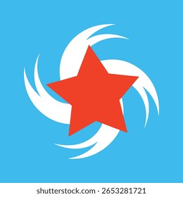 Icono de efecto de estrella giratorio con desenfoque de movimiento