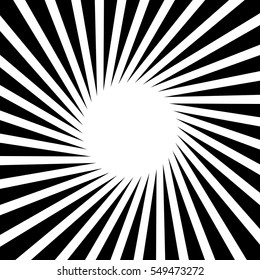 Rotating starburst. Rays, beams with rotating spiral effect