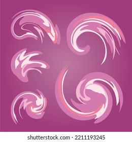 rotating, rotating, swirling shapes vector shape icon