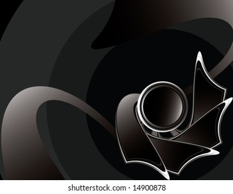 Rotating symbol on black gray background