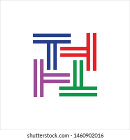 The rotating T letter, for the icon logo design elements, and vector image templates.