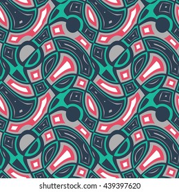 Rotating tiles - color vector seamless pattern