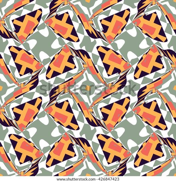 Rotating Tiles Color Vector Seamless Pattern Stock Vector (Royalty Free ...