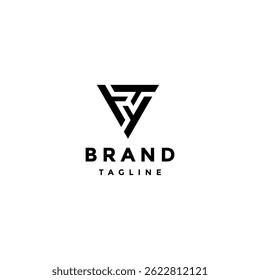 Rotating Triple Y Letter Triangle Logo Design. Simple Triangle Symbol Initials YYY Letter Logo Design.