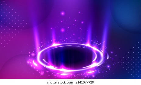 Rotating violet rays with sparks Background. Suitable for product advertising, product design, and other. Widescreen Vector illustration