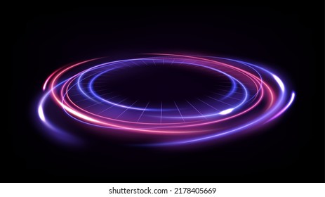 Rotating violet rays with sparks Background. Widescreen Vector illustration