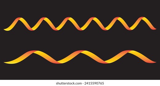 a rotating wave effect with an orange and yellow gradient