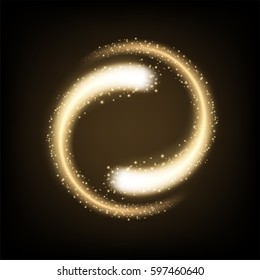 Rotating white light shiny with sparkles, Suitable for product advertising, product design, and other. Vector Illustration